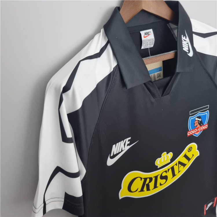 Colo-Colo Retro Soccer Jersey 1995 Black Away Football Shirt - Click Image to Close