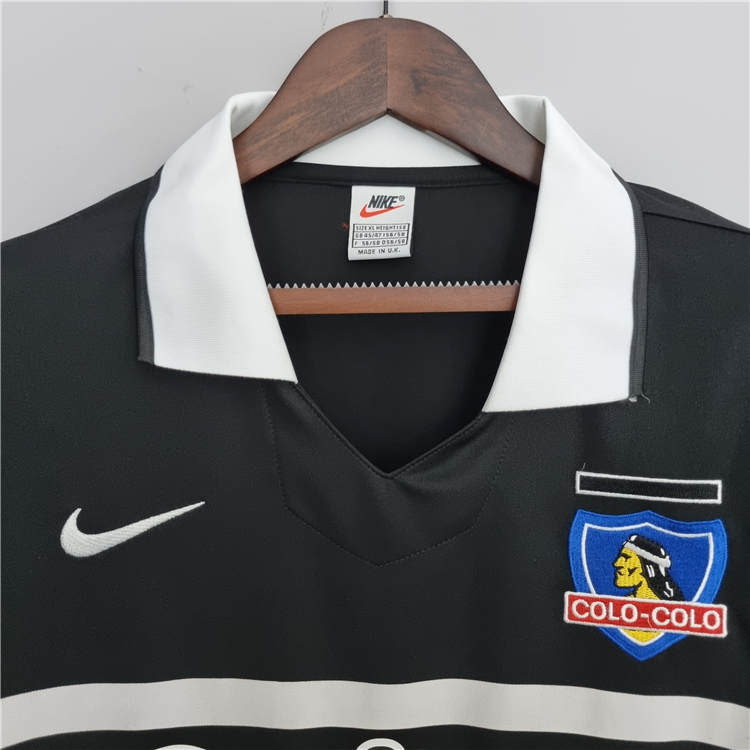 Colo-Colo Retro Soccer Jersey 96/97 Black Away Football Shirt - Click Image to Close