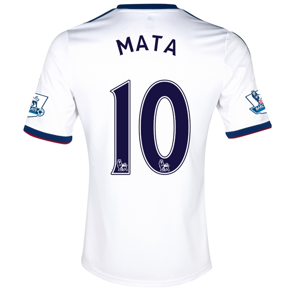 13-14 Chelsea #10 MATA White Away Soccer Jersey Shirt - Click Image to Close