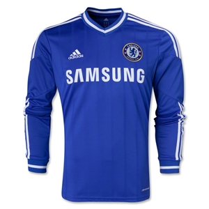 13-14 Chelsea #12 MIKEL Home Long Sleeve Jersey Shirt - Click Image to Close