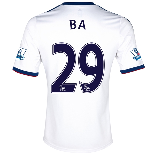13-14 Chelsea #29 Ba White Away Soccer Jersey Shirt - Click Image to Close