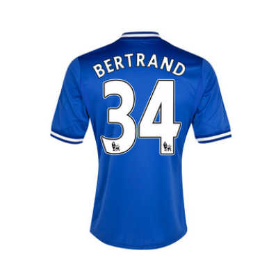 13-14 Chelsea #34 Bertrand Blue Home Soccer Jersey Shirt - Click Image to Close