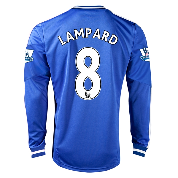 13-14 Chelsea #8 LAMPARD Home Long Sleeve Jersey Shirt - Click Image to Close