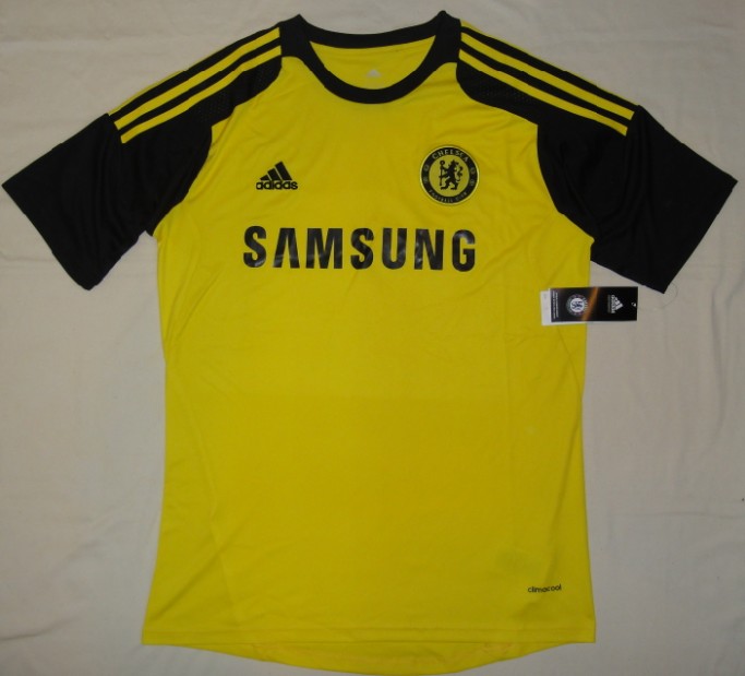 13-14 Chelsea Goalkeeper Yellow Jersey Shirt - Click Image to Close