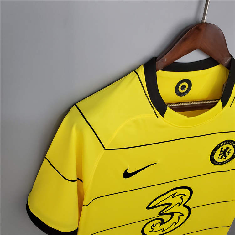 Chelsea 21-22 Away Yellow Soccer Jersey Football Shirt - Click Image to Close