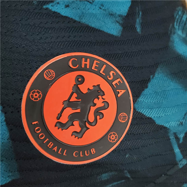 Chelsea 21-22 Third Kit Blue&Orange Soccer Jersey Football Shirt (Player Version) - Click Image to Close