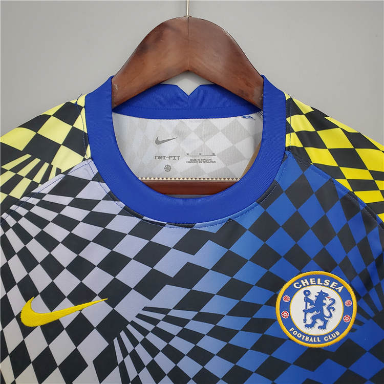 Chelsea 21-22 Soccer Jersey Blue&Yellow Training Football Shirt - Click Image to Close