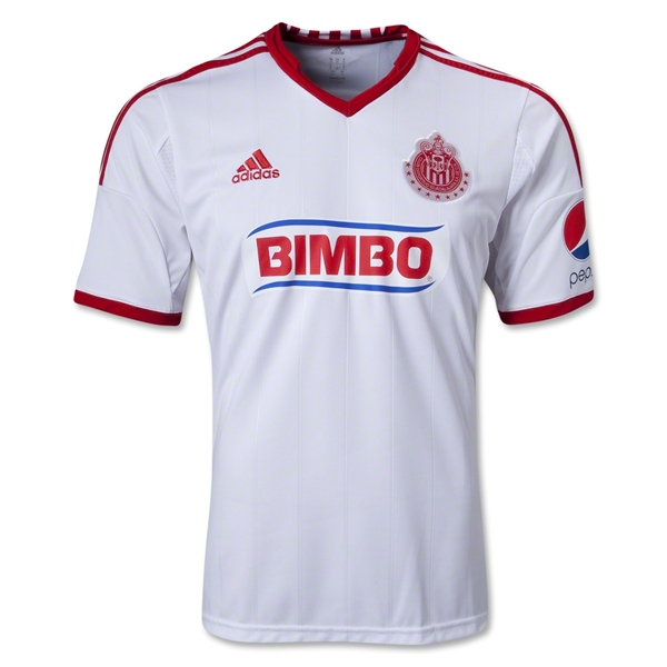 2013 Deportivo Guadalajara Away White Soccer Jersey Shirt - Click Image to Close