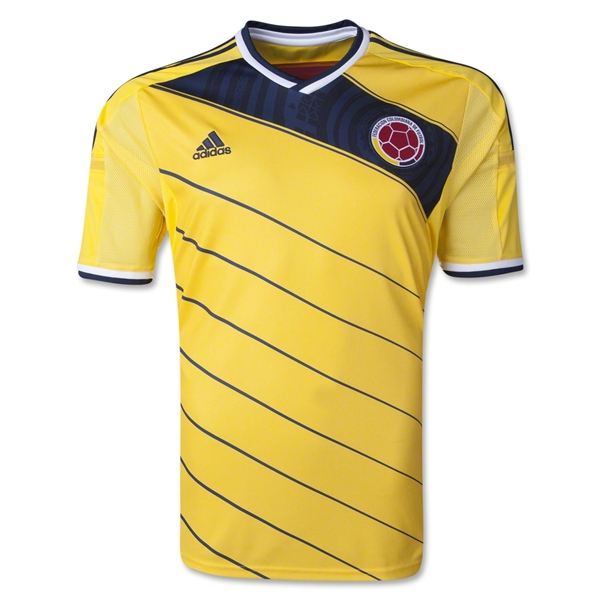 2014 World Cup Colombia Home Yellow Jersey Shirt - Click Image to Close