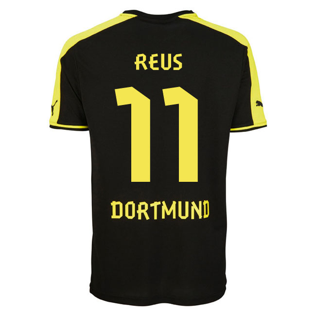 13-14 Borussia Dortmund #11 Reus Away Black Jersey Shirt - Click Image to Close
