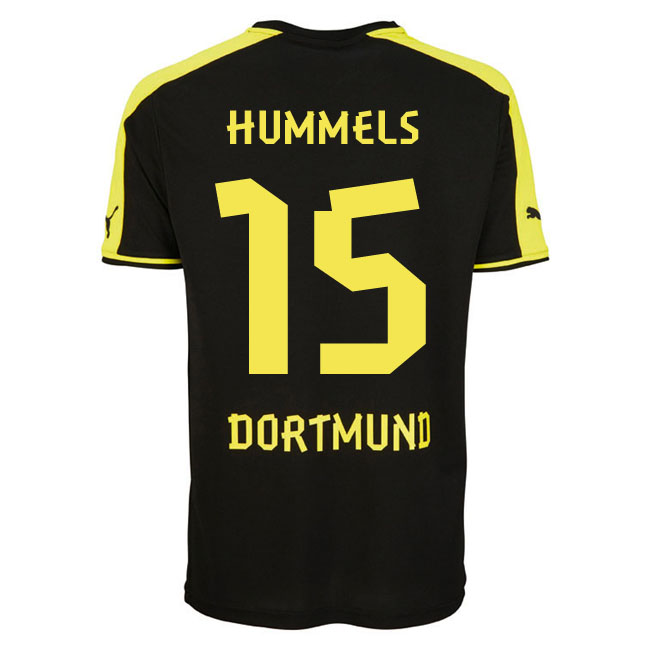 13-14 Borussia Dortmund #15 Hummels Away Black Jersey Shirt - Click Image to Close