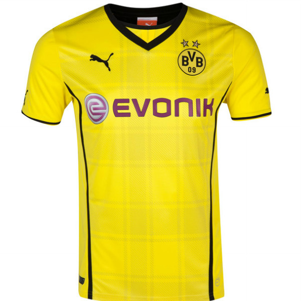13-14 Borussia Dortmund #4 Subotic Home Jersey Shirt - Click Image to Close
