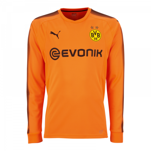 Dortmund Goalkeeper 2017/18 Orange LS Soccer Jersey Shirt