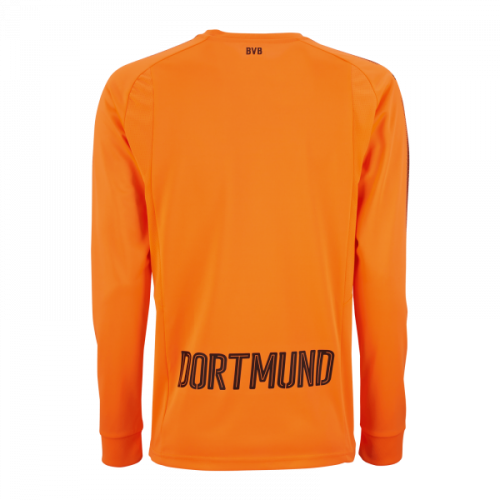 Dortmund Goalkeeper 2017/18 Orange LS Soccer Jersey Shirt - Click Image to Close