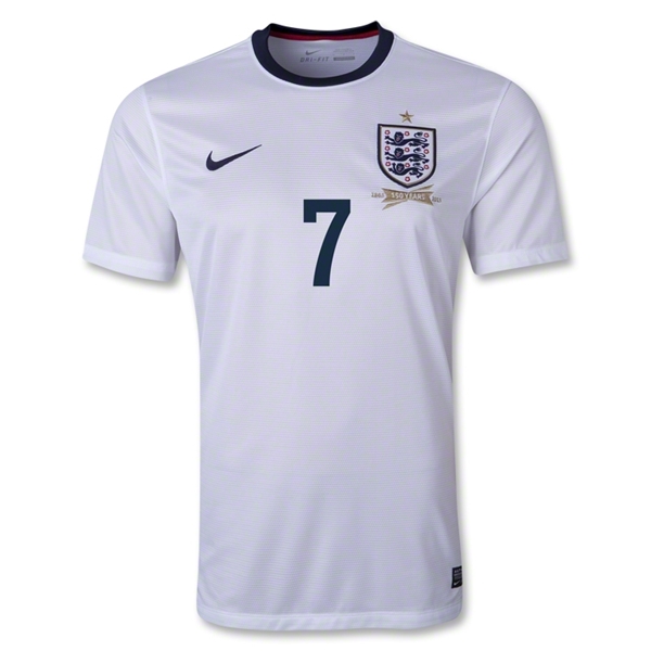 2013 England #7 TOWNSEND Home White Jersey Shirt - Click Image to Close