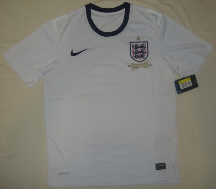 2013 England Home White Jersey Shirt(Player Version) - Click Image to Close