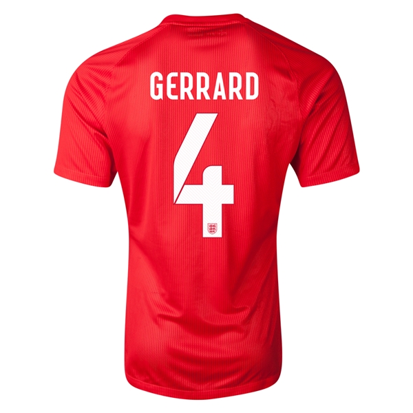 2014 England GERRARD #4 Away Soccer Jersey - Click Image to Close