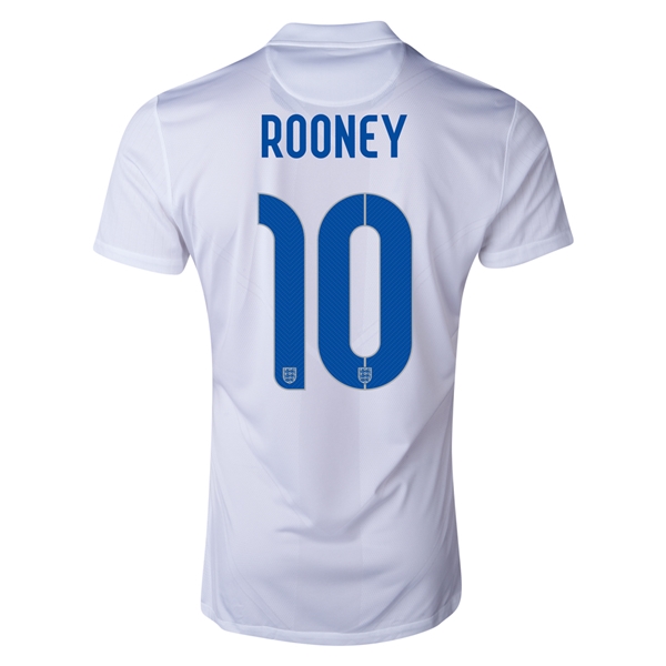 2014 England ROONEY #10 Home Soccer Jersey - Click Image to Close