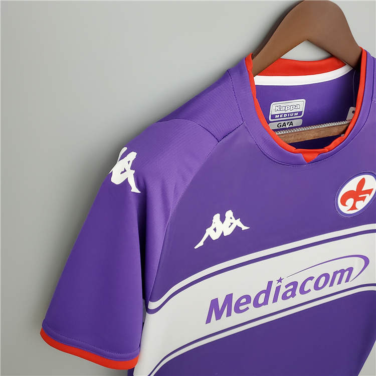 Fiorentina 21-22 Home Purple Soccer Jersey Football Shirt - Click Image to Close