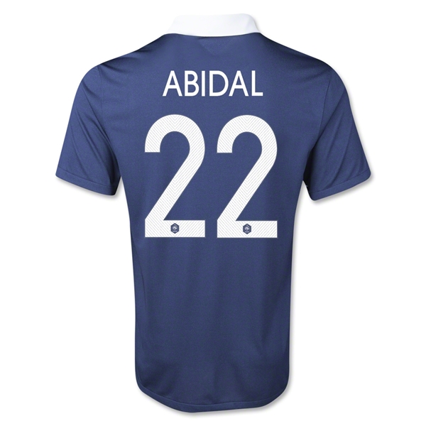 2014 France ABIDAL#22 Home Navy soccer Jersey Shirt - Click Image to Close