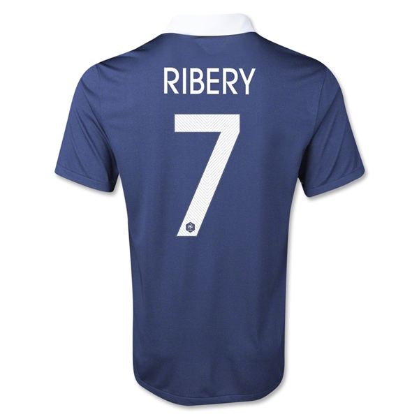 2014 France RIBERY#7 Home Navy soccer Jersey Shirt - Click Image to Close