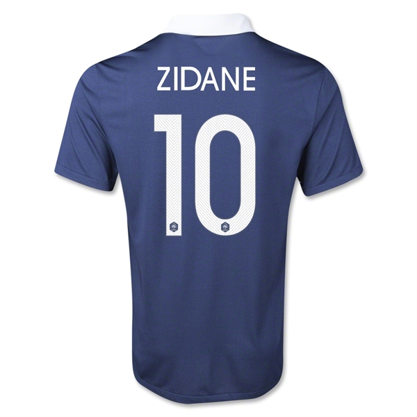 2014 France ZIDANE#10 Home Navy soccer Jersey Shirt - Click Image to Close