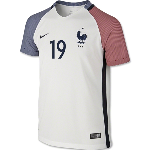 France Away 2016 POGBA #19 Soccer Jersey - Click Image to Close