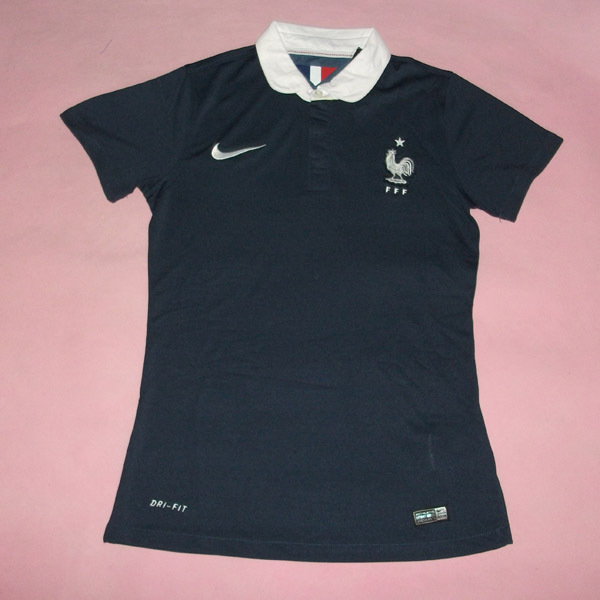 Women France 2014 World Cup Home Soccer Jersey kit - Click Image to Close