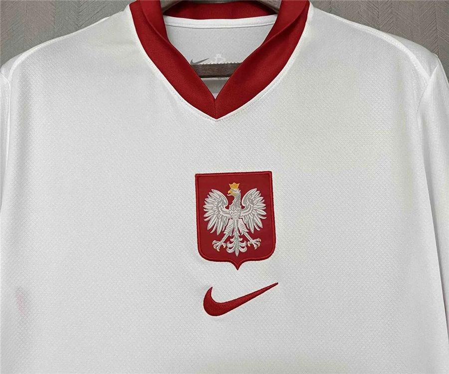Poland UEFA Euro 2024 Home Soccer Jersey Football Shirt - Click Image to Close