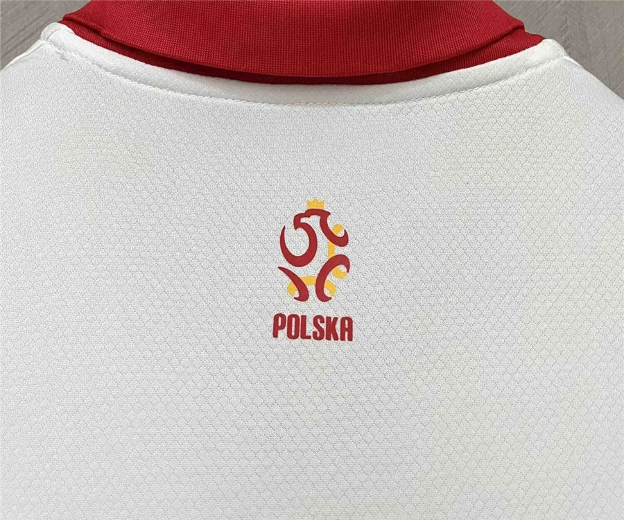 Poland UEFA Euro 2024 Home Soccer Jersey Football Shirt - Click Image to Close