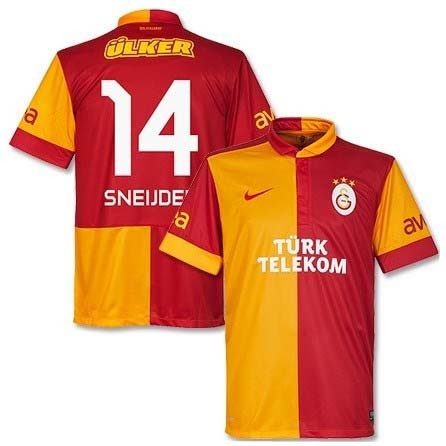 Galatasaray 2013/14 Home SNEIJDER #14 Soccer Jersey Soccer Shirt - Click Image to Close