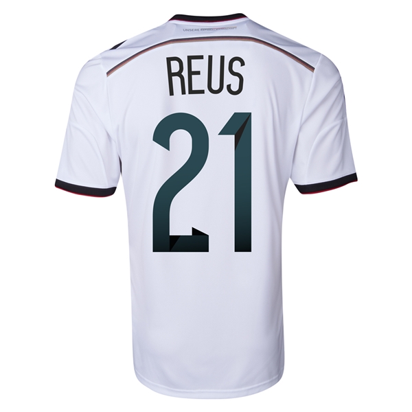 2014 Germany #21 REUS Home White Soccer Jersey Shirt - Click Image to Close