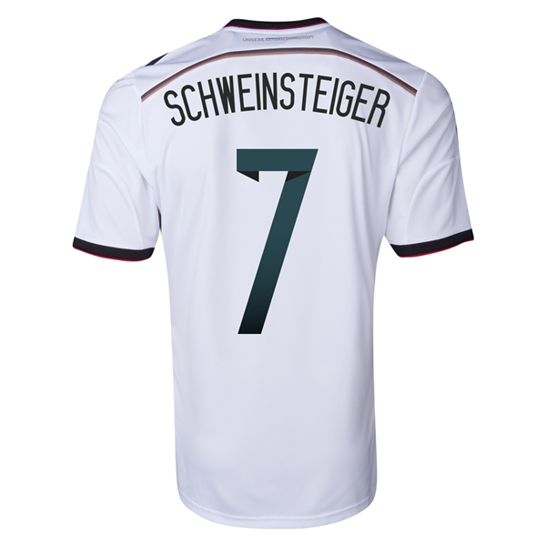 2014 Germany #7 SCHWEINSTEIGER Home White Soccer Jersey Shirt - Click Image to Close