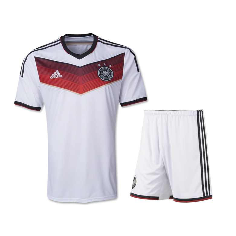 2014 Germany Home White Soccer Jersey Kit(Shirt+Shorts) - Click Image to Close