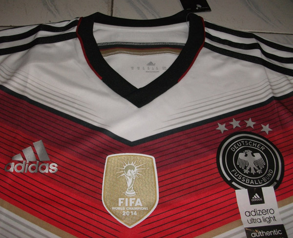 Four Stars 2014 Germany Champion Home Soccer Jersey - Click Image to Close