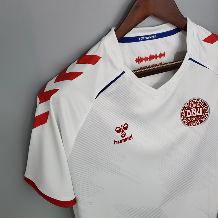 Denmark Soccer Shirt Euro 2020 White Soccer Jersey - Click Image to Close
