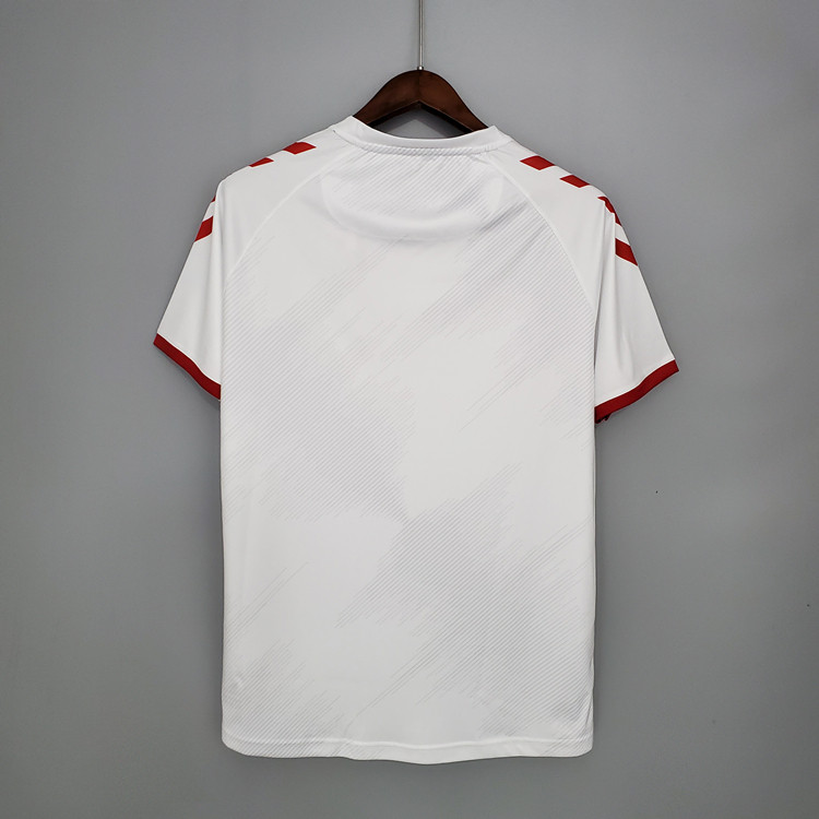 Denmark Soccer Shirt Euro 2020 White Soccer Jersey - Click Image to Close