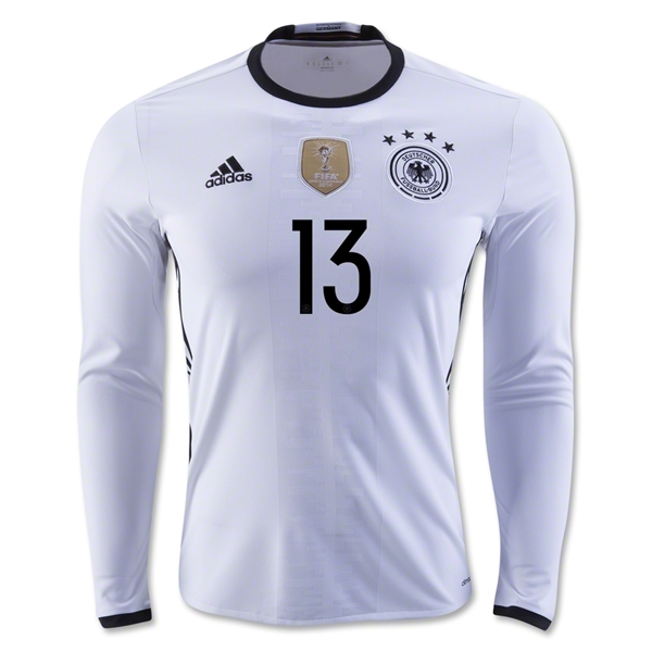 Germany LS Home 2016 MULLER #13 Soccer Jersey - Click Image to Close