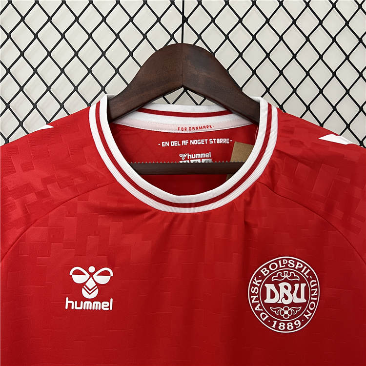 UEFA Euro 2024 Denmark Football Shirt Home Soccer Jersey - Click Image to Close