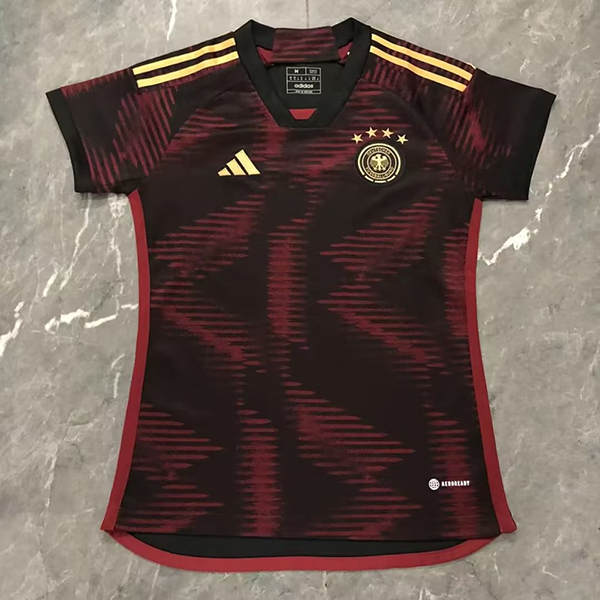 Women‘s Germany 2022 World Cup Away Black Soccer Jersey Football Shirt - Click Image to Close