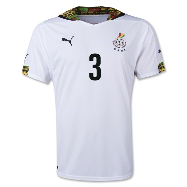 Ghana 2014 A. GYAN Home Soccer Jersey - Click Image to Close