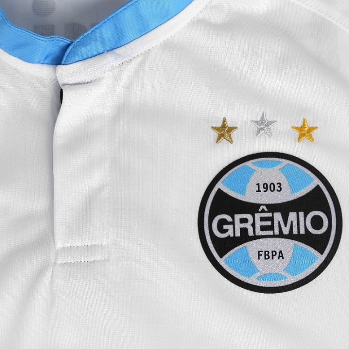 Gremio 15-16 White Away Soccer Jersey - Click Image to Close