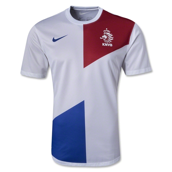 2013 Netherlands #5 V. Bronckhorst Away White Jersey Shirt - Click Image to Close