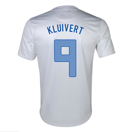 2013 Netherlands #9 Kluivert Away White Jersey Shirt - Click Image to Close
