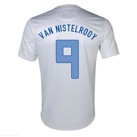 2013 Netherlands #9 Van Nistelrooy Away White Jersey Shirt - Click Image to Close