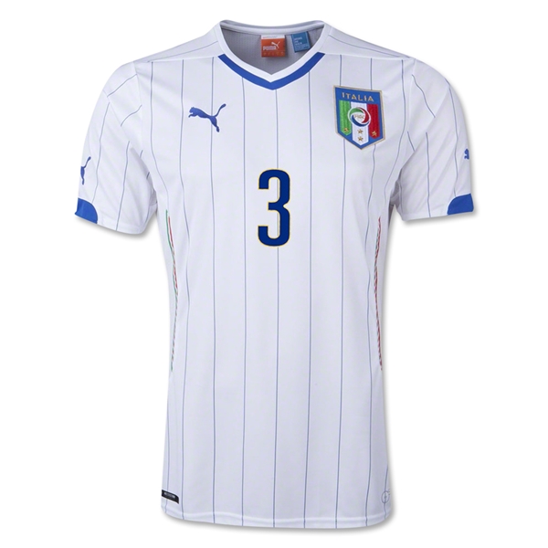 14-15 Italy Away CHIELLINI #3 Soccer Jersey - Click Image to Close