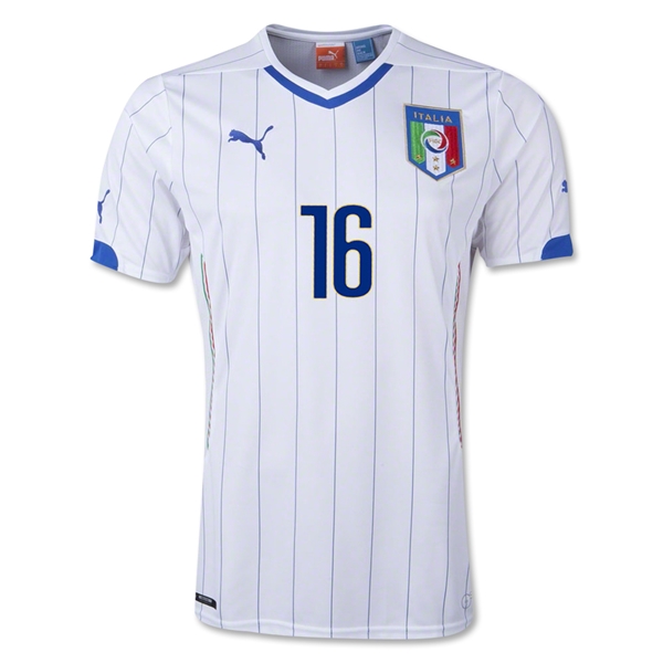 14-15 Italy Away DE ROSSI #16 Soccer Jersey - Click Image to Close
