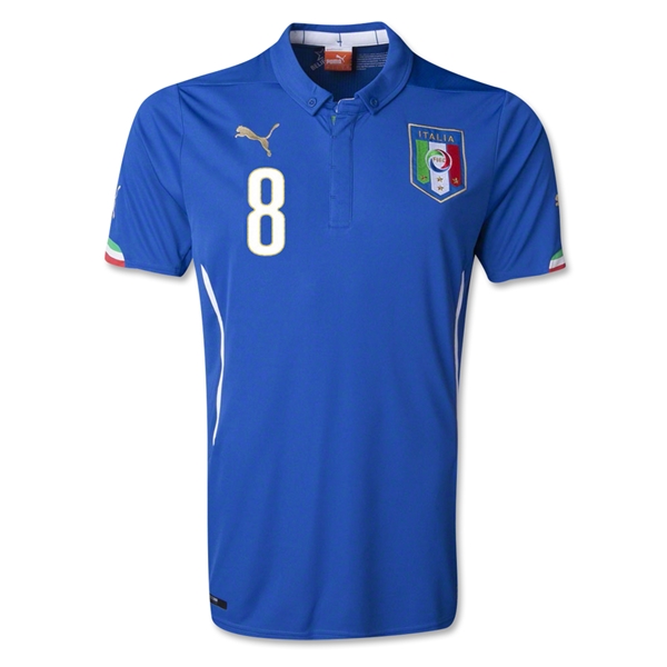 14-15 Italy Home MARCHISIO #8 Soccer Jersey - Click Image to Close