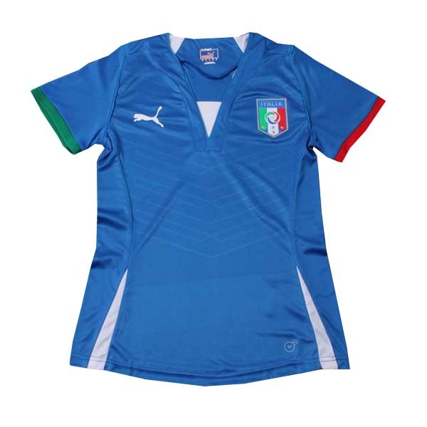 2013 Italy Home Blue Women's Soccer Jersey Shirt - Click Image to Close