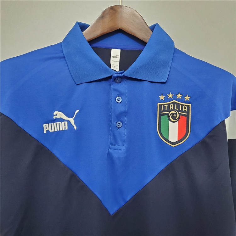 Euro 2020 Italy 20-21 Navy&Blue Polo Shirt - Click Image to Close